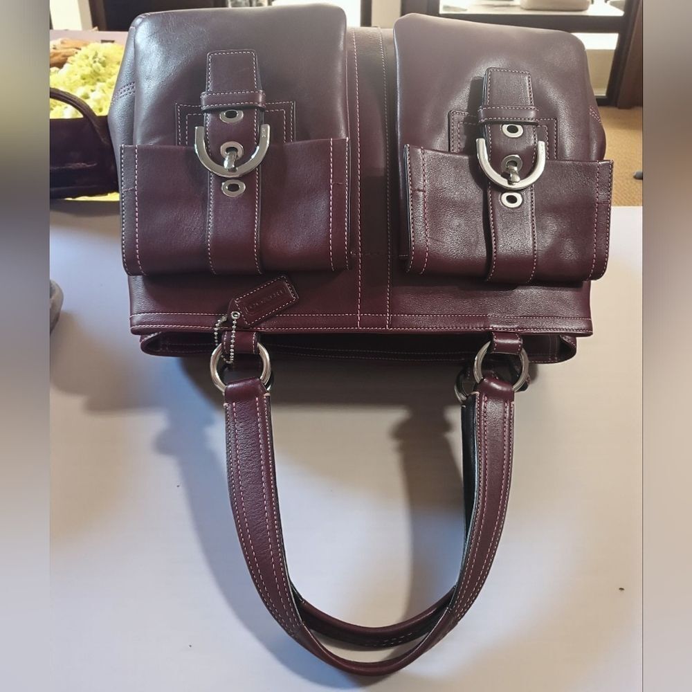 Coach Burgundy Shoulder Bag New never used - Picture 7 of 13